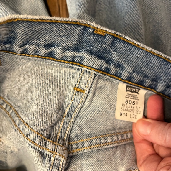 Vintage Men's distressed Blue Jeans 34x31 - Picture 4 of 13